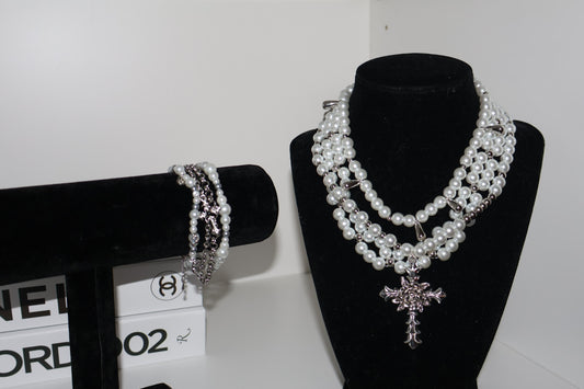 Vintage Pearly Cross